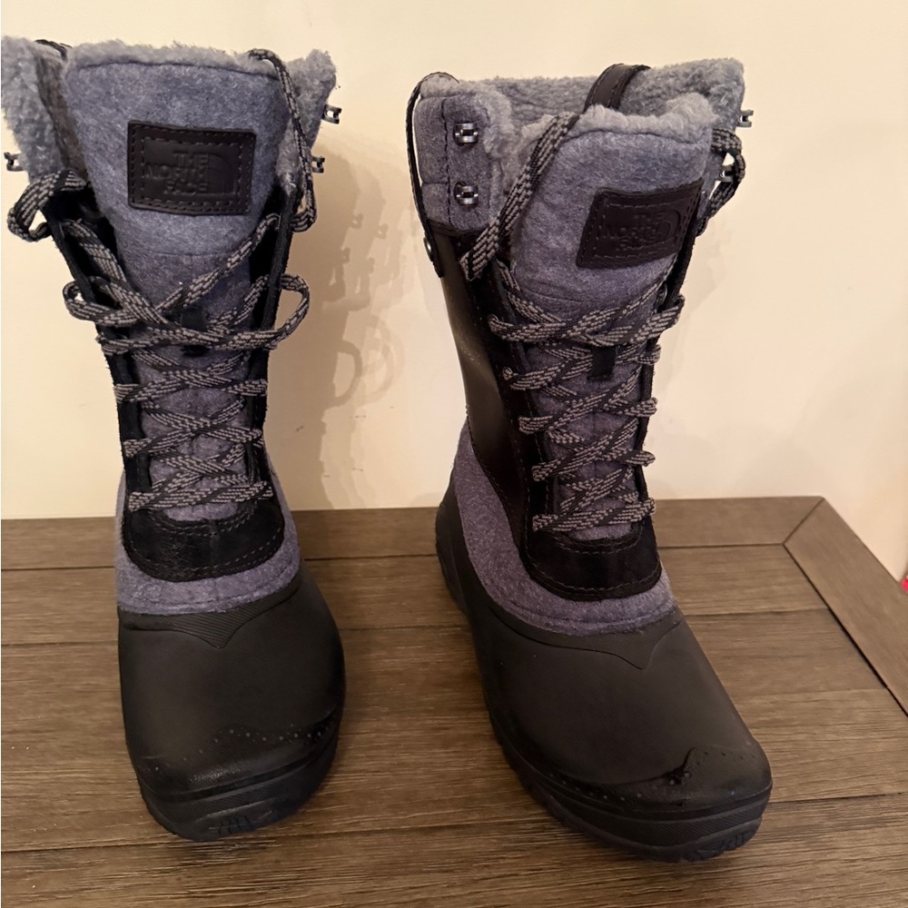 The North Face Black and Gray Winter Boots